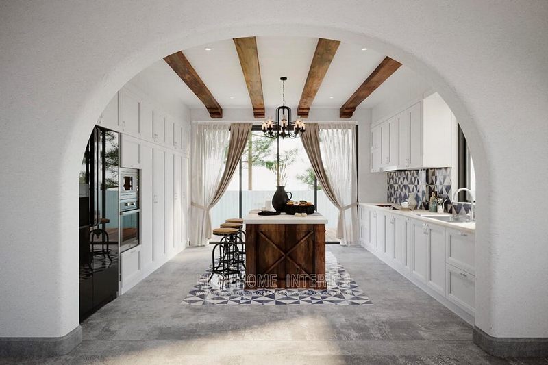 Morehome thiết kế phòng bếp đẹp hiện đại cho biệt thự bằng chất liệu gỗ tự nhiên nhập khẩu chất lượng